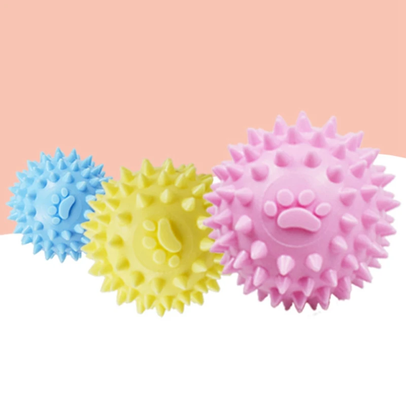 6CM Dog Chewing Toy Spike Teething Bouncy Ball for Aggressive Chewer Training Toys Interactive Playing | Дом и сад