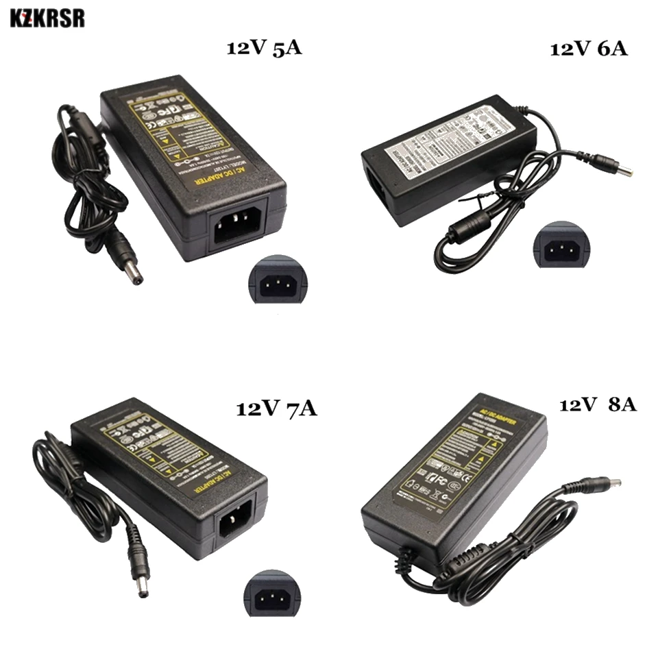 AC110-220V для DC12V Питание адаптер трансформатор 1A 2A 3A 5A 6A 8A 10A Зарядное устройство конвертер для 2835 5630 5050 Светодиодные ленты света