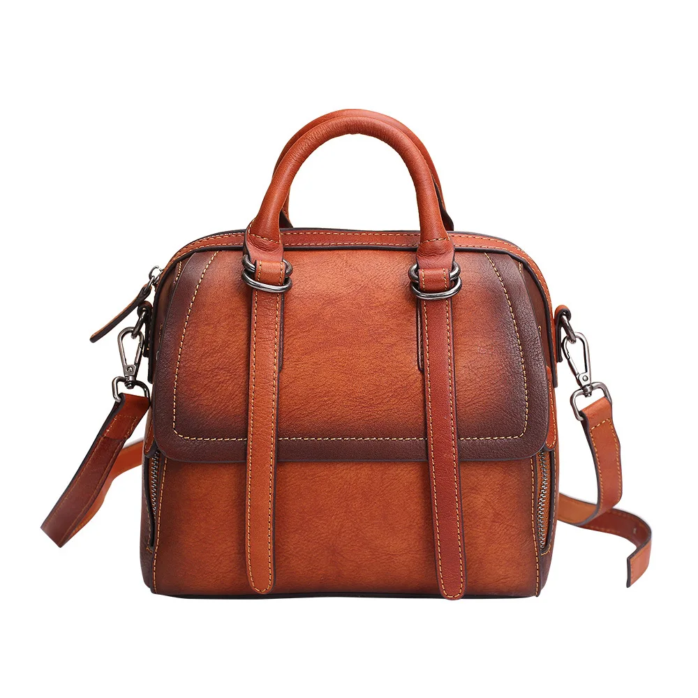 

Jojopugo Luxury Women Handbag Genuine Cow Leather Designer Handmade Ladies Hand Painted Shoulder Bags