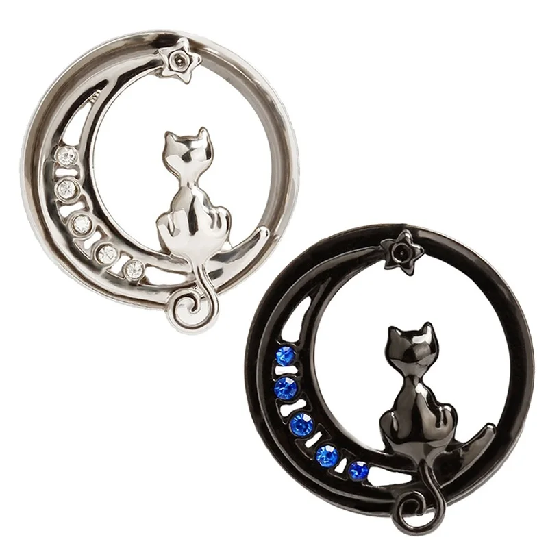 8 16 мм цельный хирургический стальной расширитель ушей кошачьих пробка для