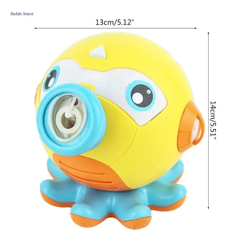 

1PC White/Yellow Bubble Maker Outdoor Toy Octopus Bubble Toy with Music & Light