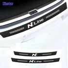Защитная наклейка на бампер автомобиля из углеродного волокна N NLINE для Hyundai Creta Azera Eon, Kauai i10, i20, i30, i40, ix35, Veloster, автомобильные аксессуары
