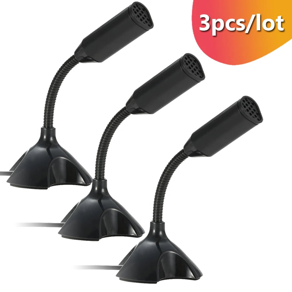 Регулируемый USB микрофон для ноутбука мини студийный речевой с подставкой