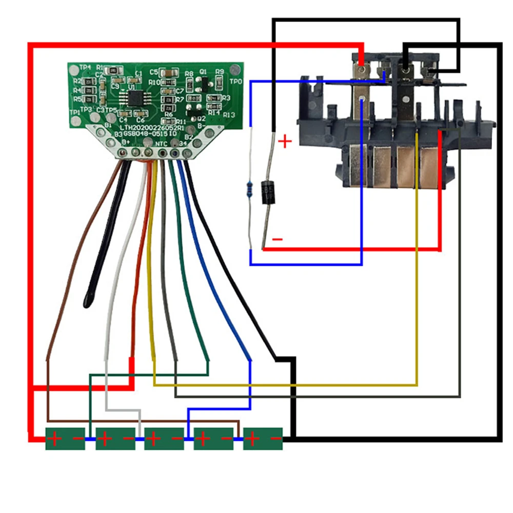 Пластиковый чехол-Крышка для печатной платы литиевой батареи PBA