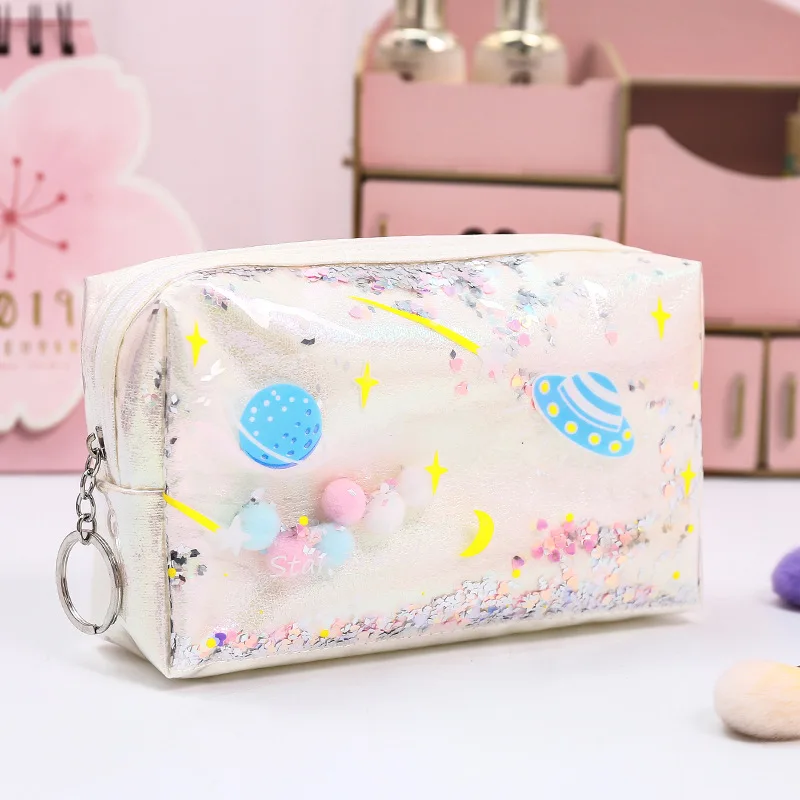 Fashion Waterproof Laser Cosmetic Bags Mini Beauty Box Storage Organizer Travel Toiletry Bag Women Wash Makeup Pouch Coin | Багаж и сумки