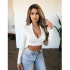 Женская футболка с длинным рукавом, на молнии