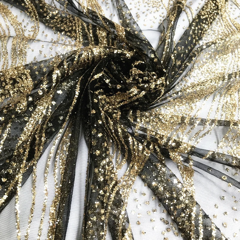 1 ярд INS Горячая небесно голубая железная бронзовая блестящая ткань с волнистым