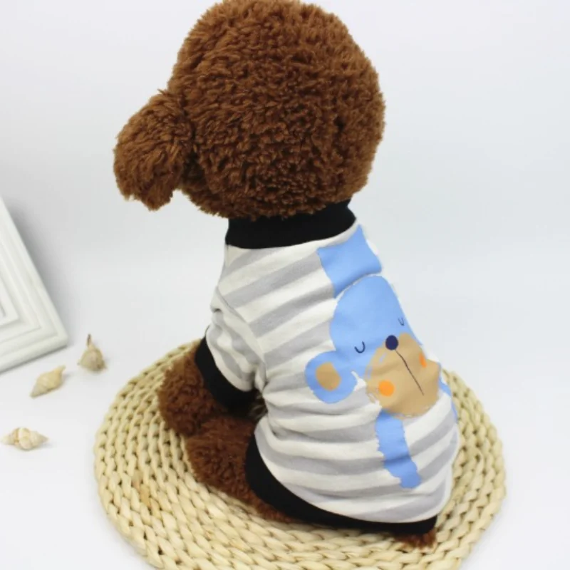 Одежда для домашних животных одежда собак весенняя и осенняя полосатая