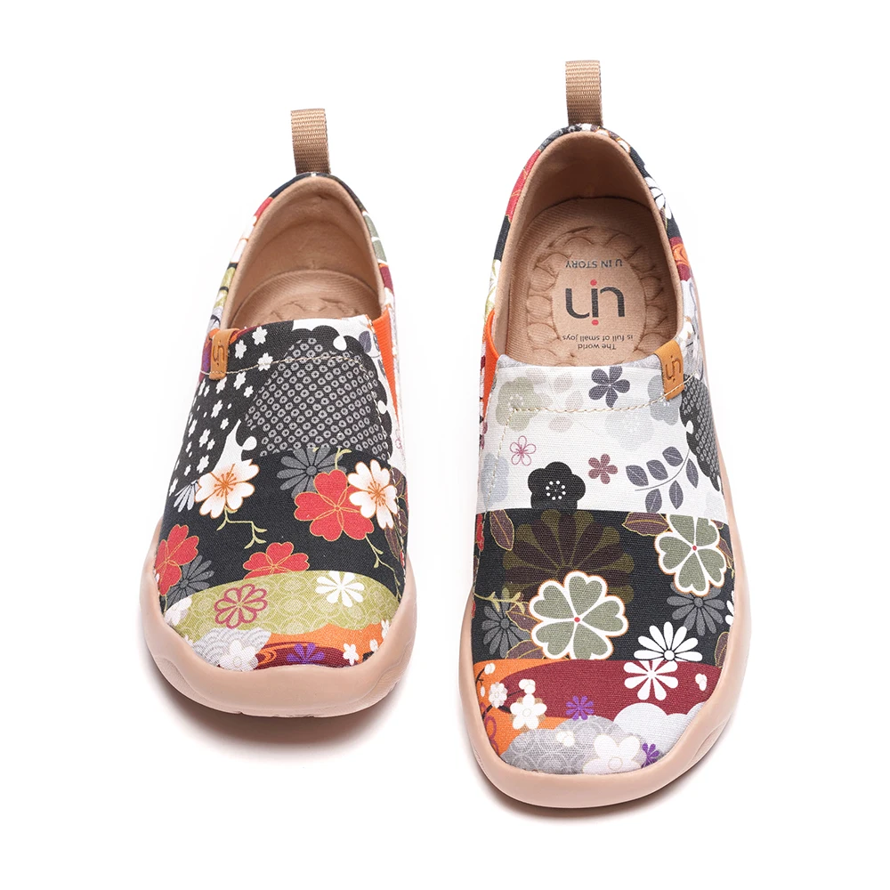 

Женские лоферы UIN, мягкие холщовые удобные повседневные кроссовки с рисунком, легкая обувь из японской коллекции Hana 2021