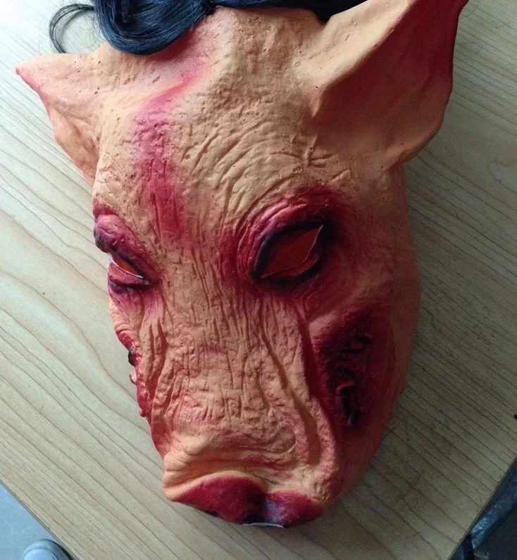 Страшные маски в виде животных на Хэллоуин унисекс страшные головы свиньи +