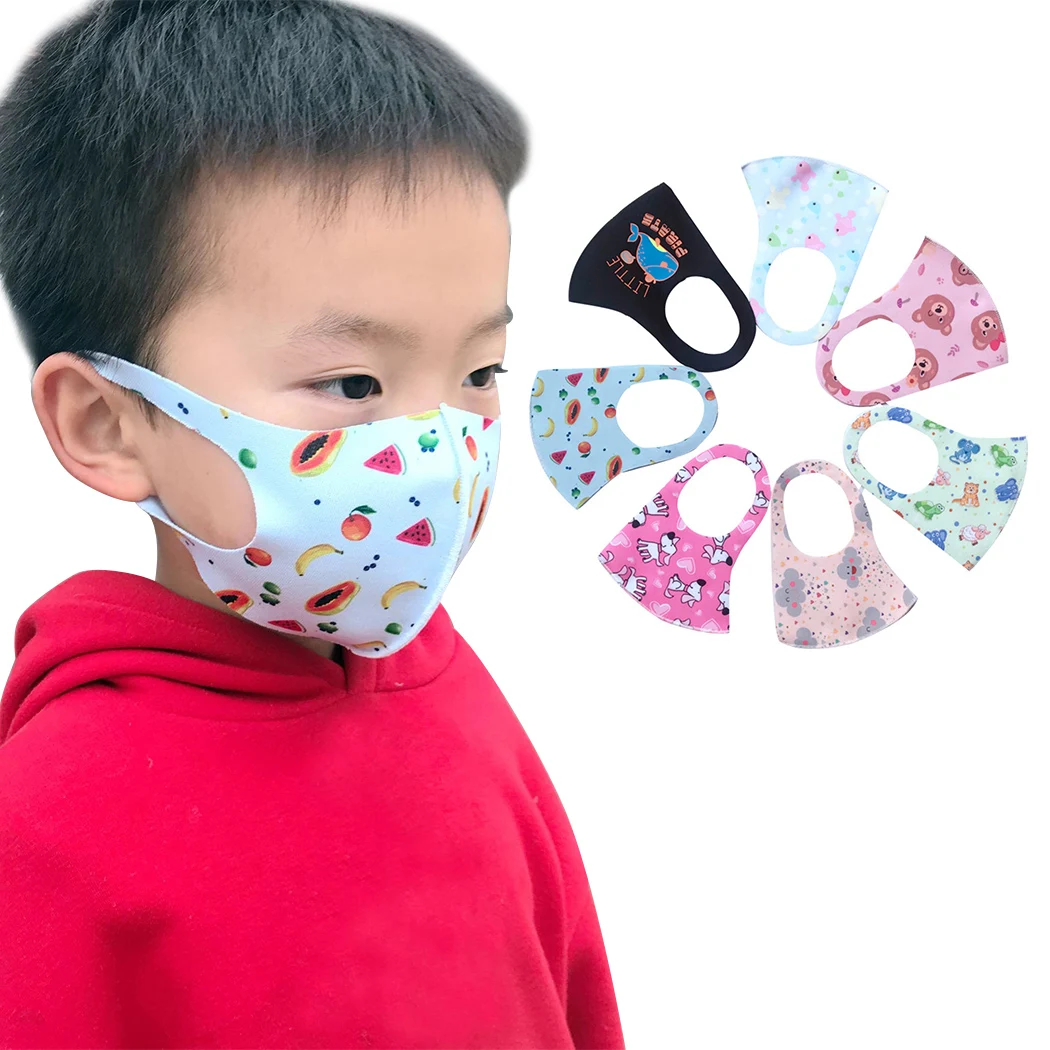 5 шт. мультяшная Губка Маска для рта моющаяся Пылезащитная многоразовая маска