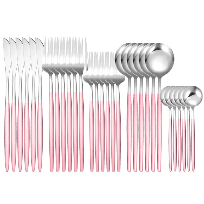 Набор столовой посуды из нержавеющей стали 24 шт. набор столовых приборов