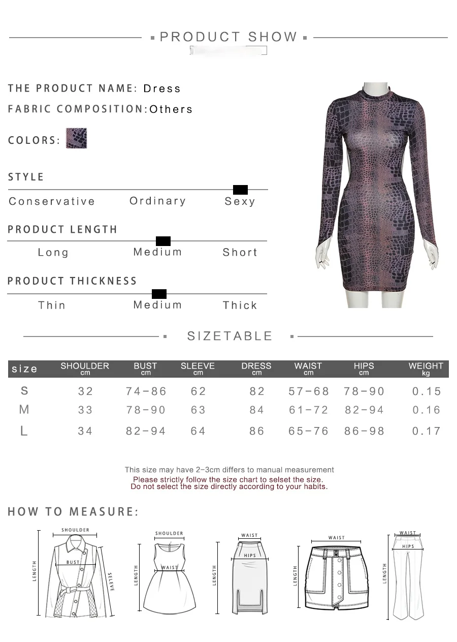 

Sexy Backless Serpentine Print Mini Bodycon Dress Women Fall Chic Package Hip Streetwear Female Casual Party Club Clothes