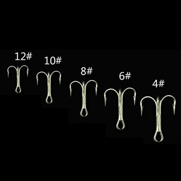 

Sporting Goods 50PC Barbed Crank Sharp Fishing Hooks with 3 Anchors B2Cshop