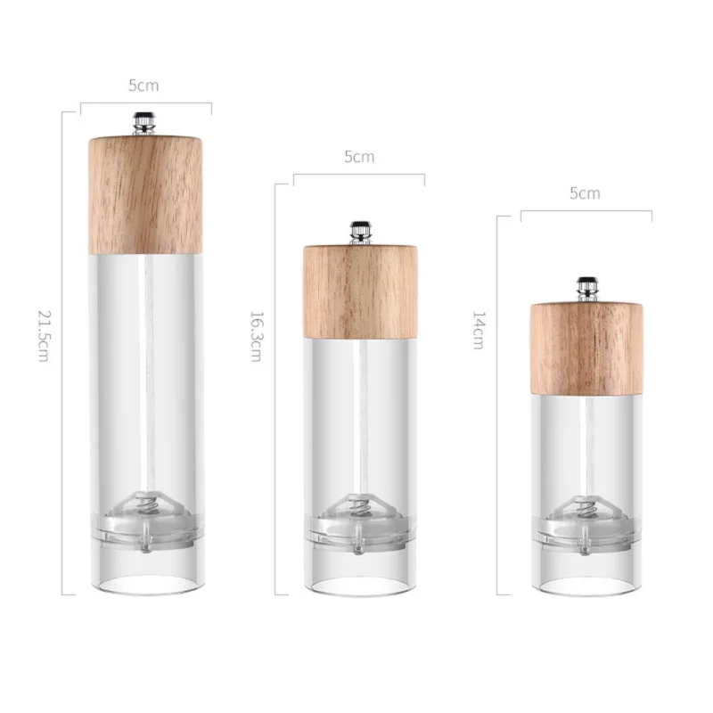 

Pepper Grinder Solid Wood Pepper Mill Ceramic Core Bottle Kitchen Pulverizer Manual Grinder Home Seasoning Bottle Kitchen Tools