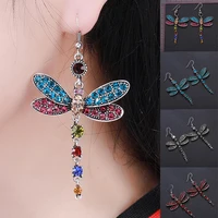 hot fashion dragonfly earring personality prevent allergies exaggeration earrings for woman animal earrings vintage earrings