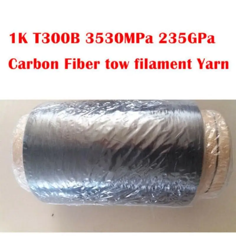50/100m Length 1K Carbon Fiber Fibre Tow Filament Yarn Thread Tape 3800MPa