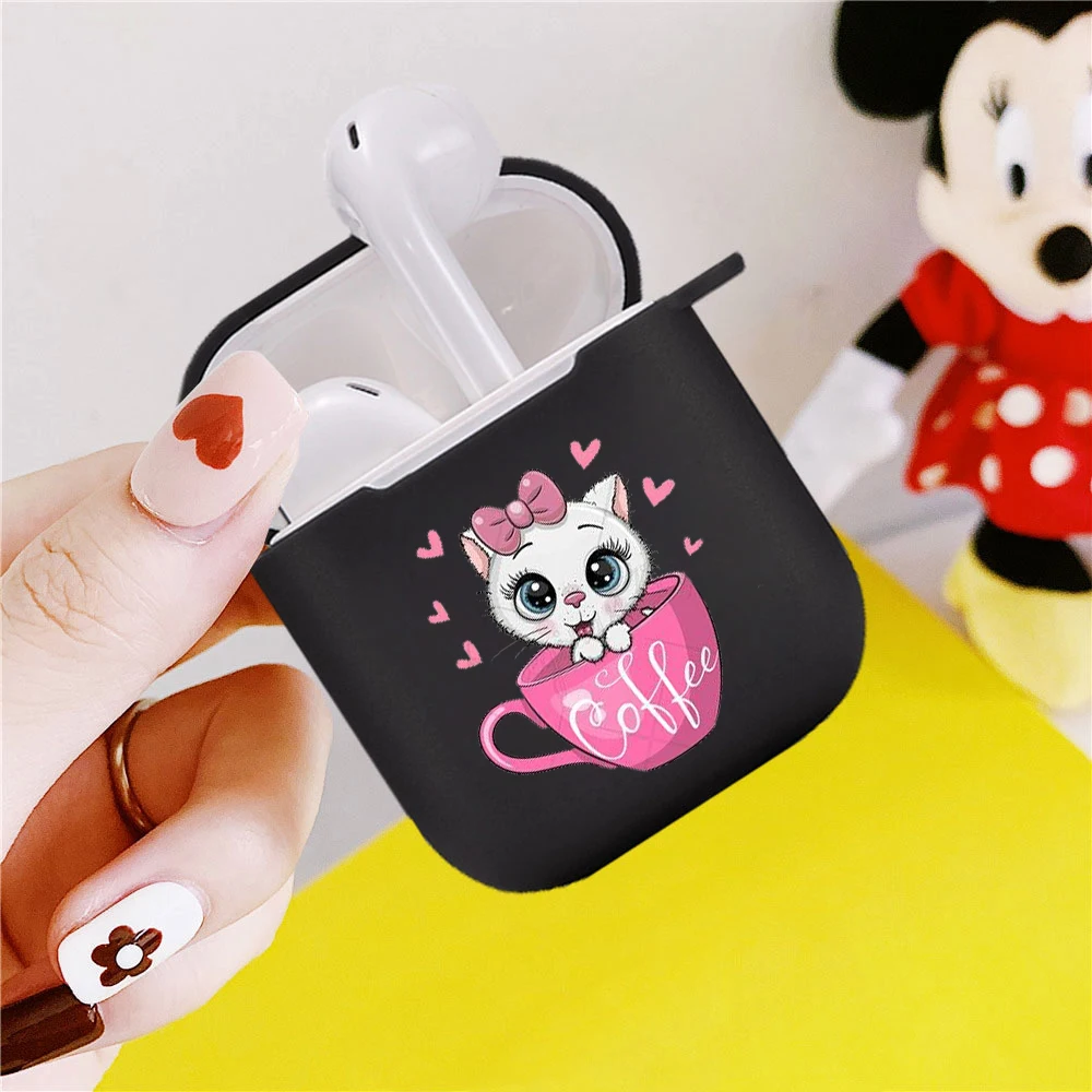 2021 силиконовый чехол для наушников Airpods 1/2 модные мягкие чехлы с милым рисунком