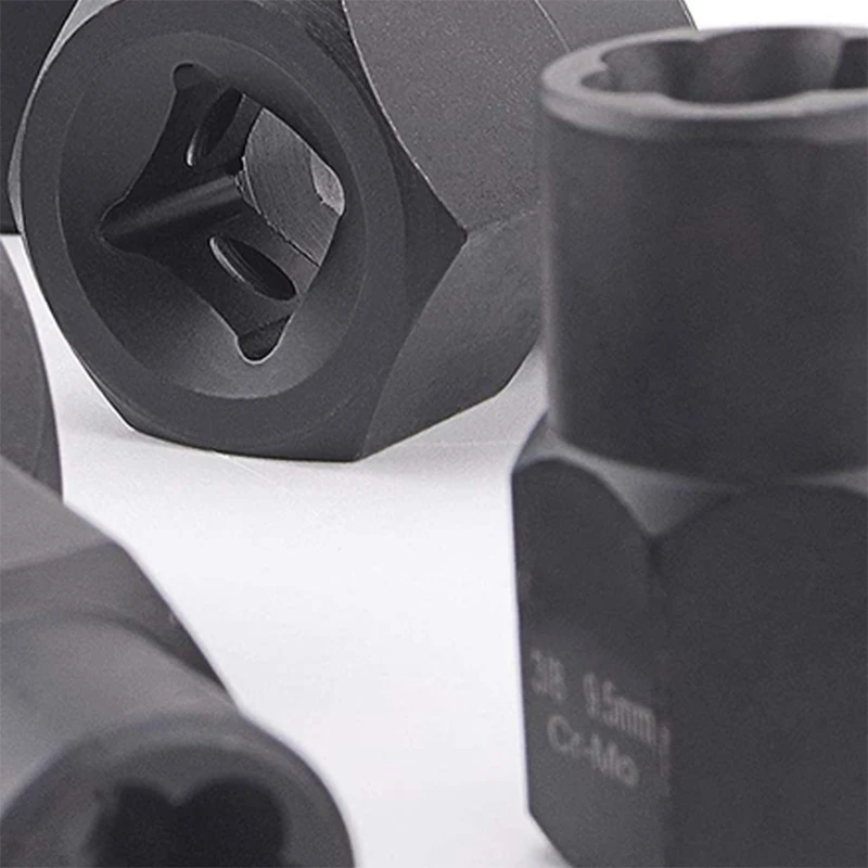 

13 pieces of impact bolt and nut remover set, nut extractor socket, bolt remover tool set