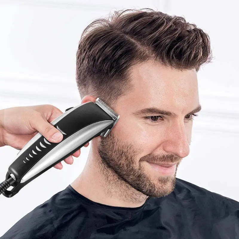 

Professional Electric Plug-In Hair Clippers Beard Trimmer Barber Grooming Kit Rechargeable Cordless Haircut Machine Shaver
