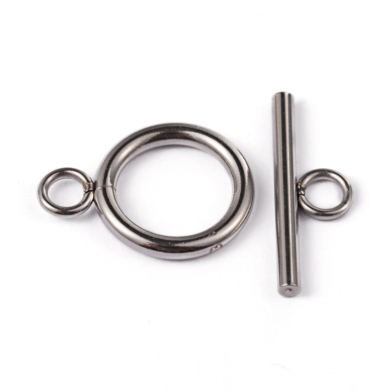Stainless Steel 20 шт.(= 10 комплектов) 304 кольцо из нержавеющей стали, замочки, крючки для ювелирных изделий, Tbars, аксессуары для украшения, замочки: 19x14x2 мм - Цвет: Stainless Steel