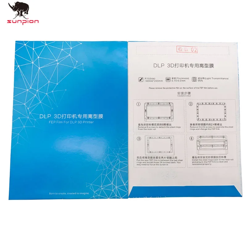 Фотонный SLA 3D-принтер filamen FEP Film 140x200 мм Fep Sheets 0 15-0 2 для ANYCUBIC PHOTON Resin UV светильник 3d