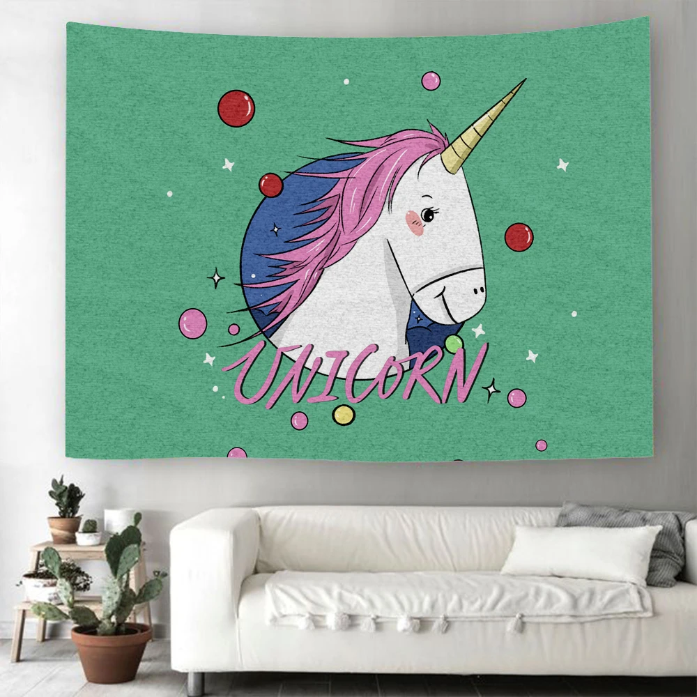 Мороженое Шоколадные конфеты Текстильное изделие Разноцветный настенный гобелен с мультяшным радугой для гостиной домашний ковер на