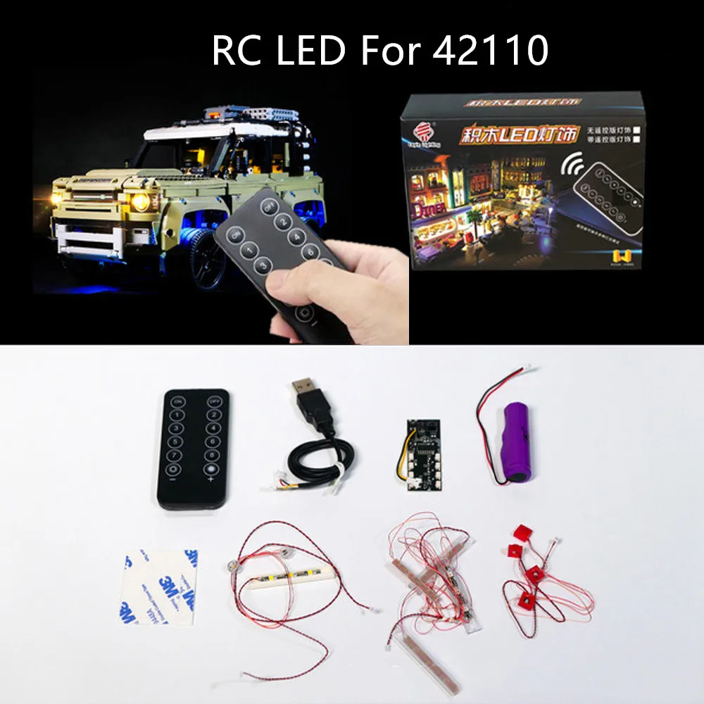 Комплект со светодиодной подсветкой для 42110 автомобильных строительных блоков с