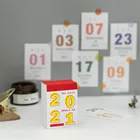 365 дней настольный мини-календарь Материал Бумага 2021 карманная книжка Таблица планировщик ежегодно Организатор даты напоминание расписание планировщик