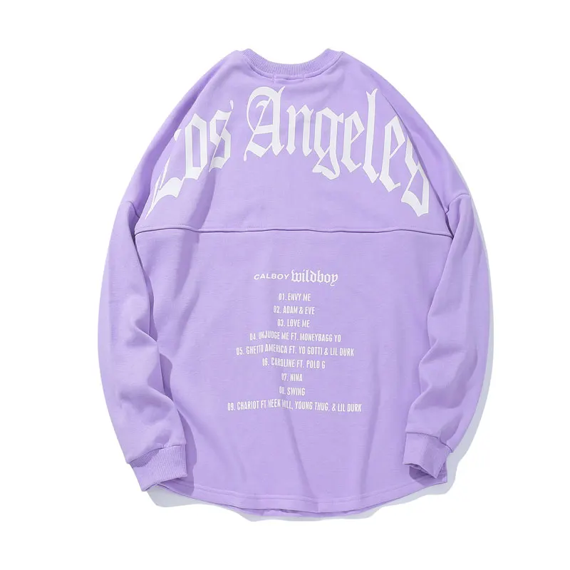 Purple GONTHWID пуловер с принтом в стиле «Los Angeles» негабаритных толстовок с капюшоном уличная Мужская мода хип-хоп Повседневная Свободная Толстовка Топы - Цвет: Purple