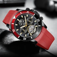 ailang genuine multi function mens watch hollow mechanical watch automatic luminous waterproof tide brand mens watch