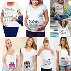 Новинка 2021, Одежда для беременных женщин, Футболка для беременных с коротким рукавом, для беременных