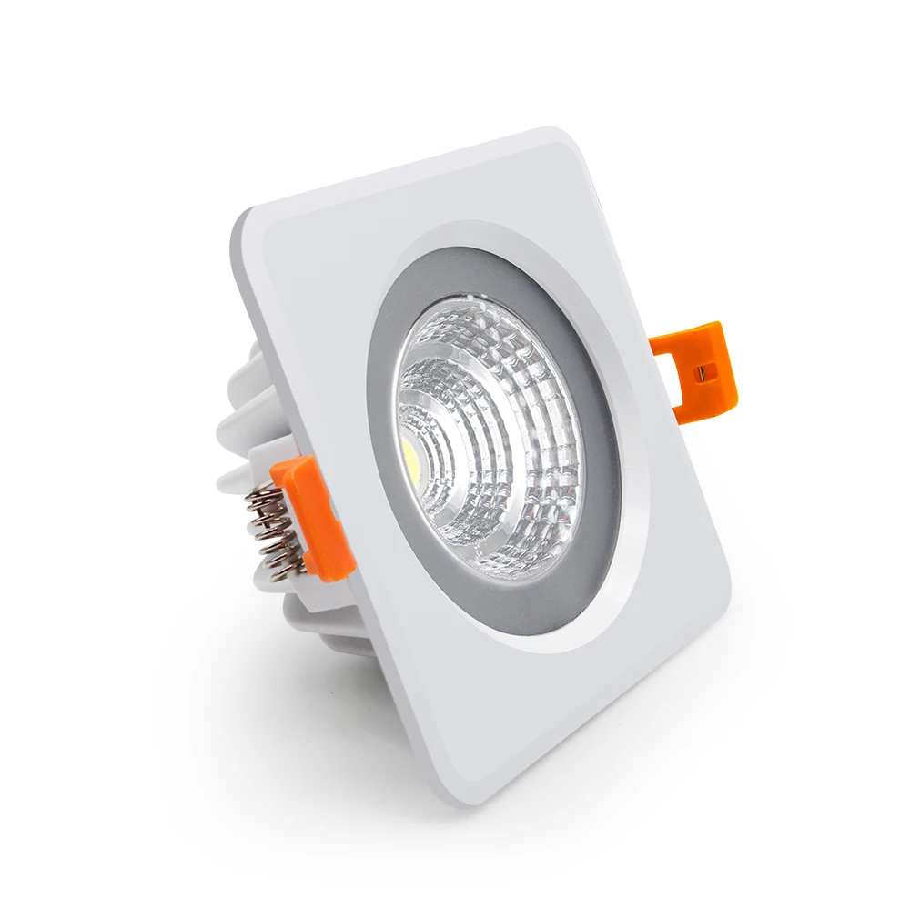 Светодиодный потолочный светильник с COB матрицей комнатная утопленная лампа