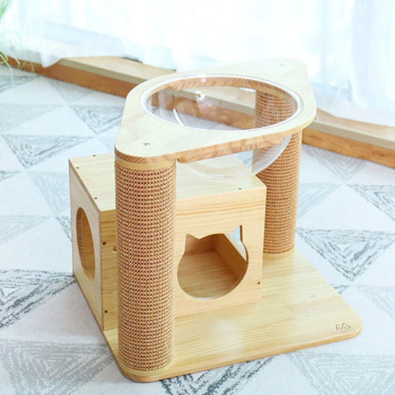 RFWCAK домик для кошек твердый дом рама скалолазания с космическим гнездом