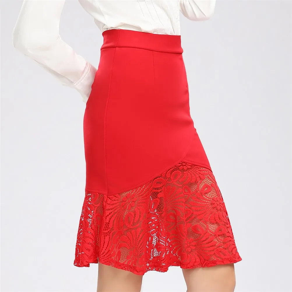 S 5XL женская новая Корейская версия темпераментных диких кружевных сшитых бедра