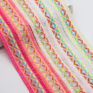 4,5 см хлопок кружево с кисточками тканевые ленты бахрома жаккардовые ленты DIY ремесла шитье кружева отделки одежды воротник декоративный 1y