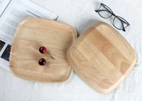 japanese style plate household oak tray square fruit plate solid wood cake dessert wooden plate