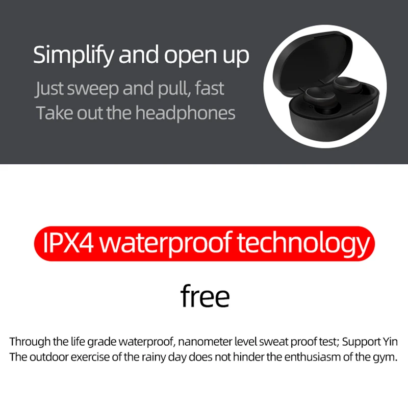 A6S Bluetooth Earphones Wireless Headphone Voice control 5.0 Noise reduction Tap Control For Xiaomi iPhone Huawei | Электроника