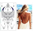 Временные татуировки для боди-арта 1 шт., временные татуировки в нижней части спины, фэнтезийная имитация татуировки для женщин, девочек, взрослых, племенной тотем, водонепроницаемые наклейки