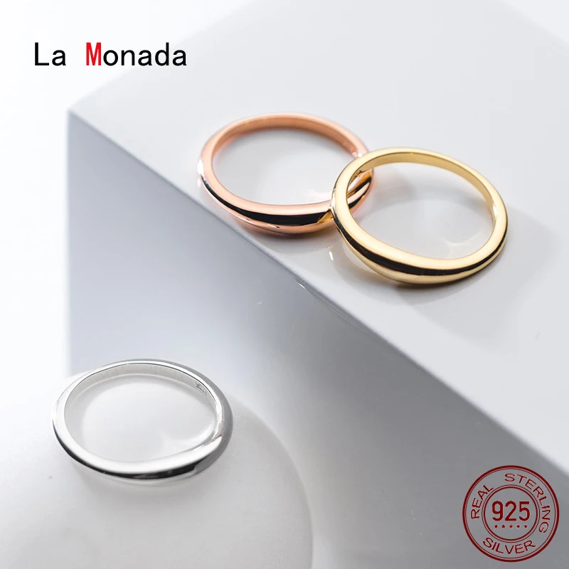 

La Monada 49-57mm Silver Ring 925 Korean Rings For Women Silver 925 Sterling Jewelry Plain Stylish Rings For Girls Wedding Blank