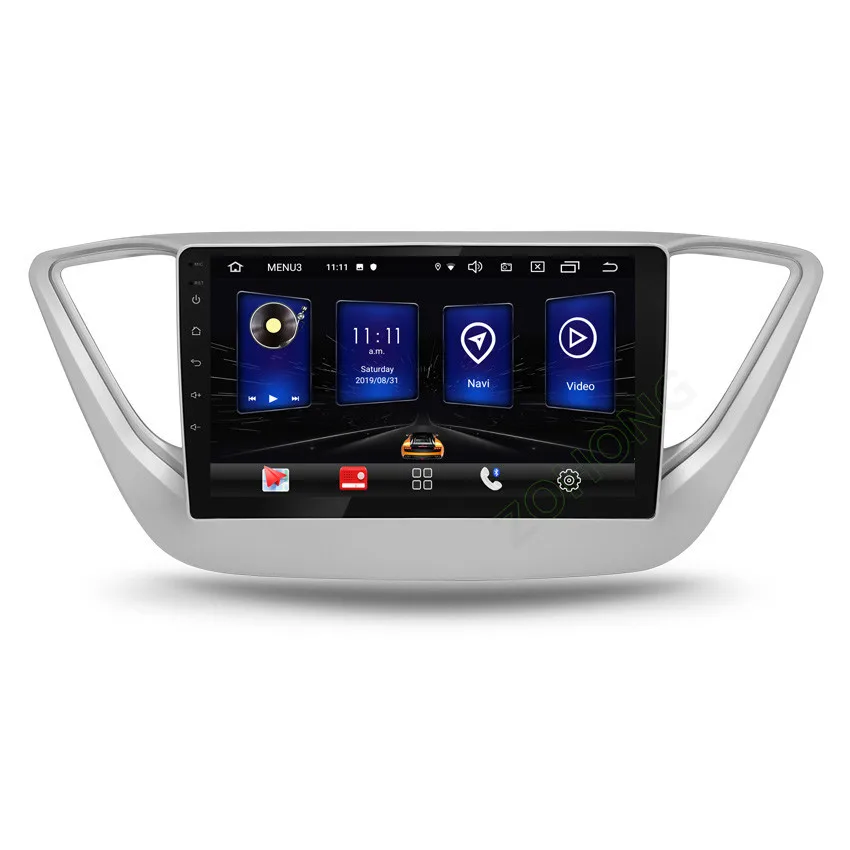 Android 9,0 RAM2Gb 2.5D Автомобиль Радио DVD для hyundai Solaris Verna Авто радио мультимедиа плеер для автомобиля gps навигации для hyundai Solaris радио