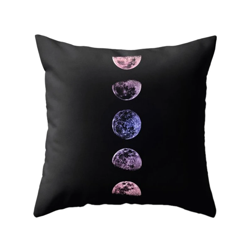 

4Pcs Space Moon Earth Planet Pillow Case Square Sofa Cushion Cover Home Decorative Cushion Cover 45X45cm