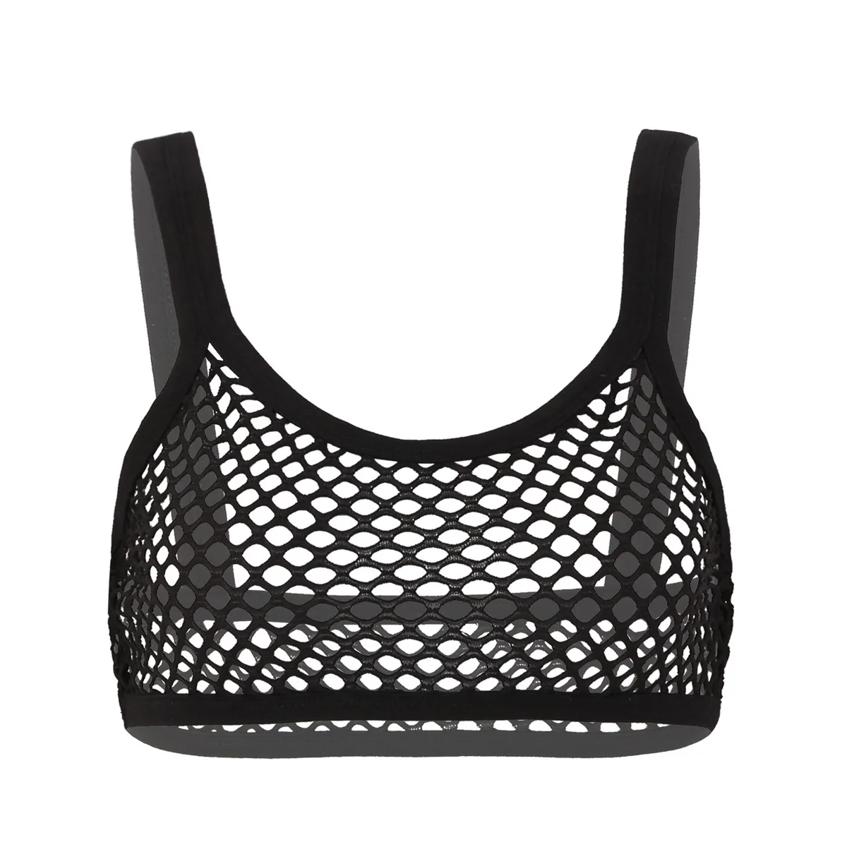 

Women Sexy Bras Lingerie Porno Crop Tops See-through Fishnet Sheer Mesh Bra Top Hollow Out Camisole Beach Rave Party Clubwear