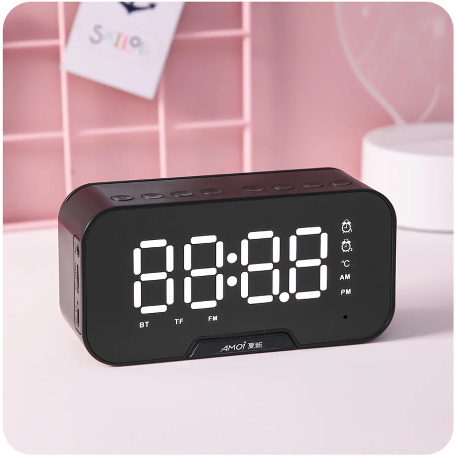 Цифровой будильник радио с Bluetooth-динамиком цифровые мини милые часы для детей