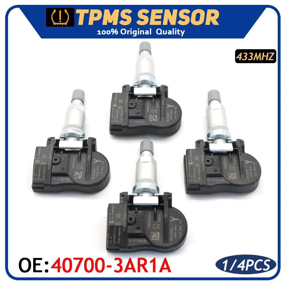 Автомобильная система контроля давления в шинах TPMS, датчик 40700-3AR1A 433 МГц, подходит для Nissan Sentra SR SV Versa SL 407003AR1A