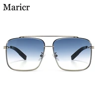 maricr 2021 fashion new big frame rimless sunglasses women trendy luxury brand designer vintage ladies sunglass tinted eyewear