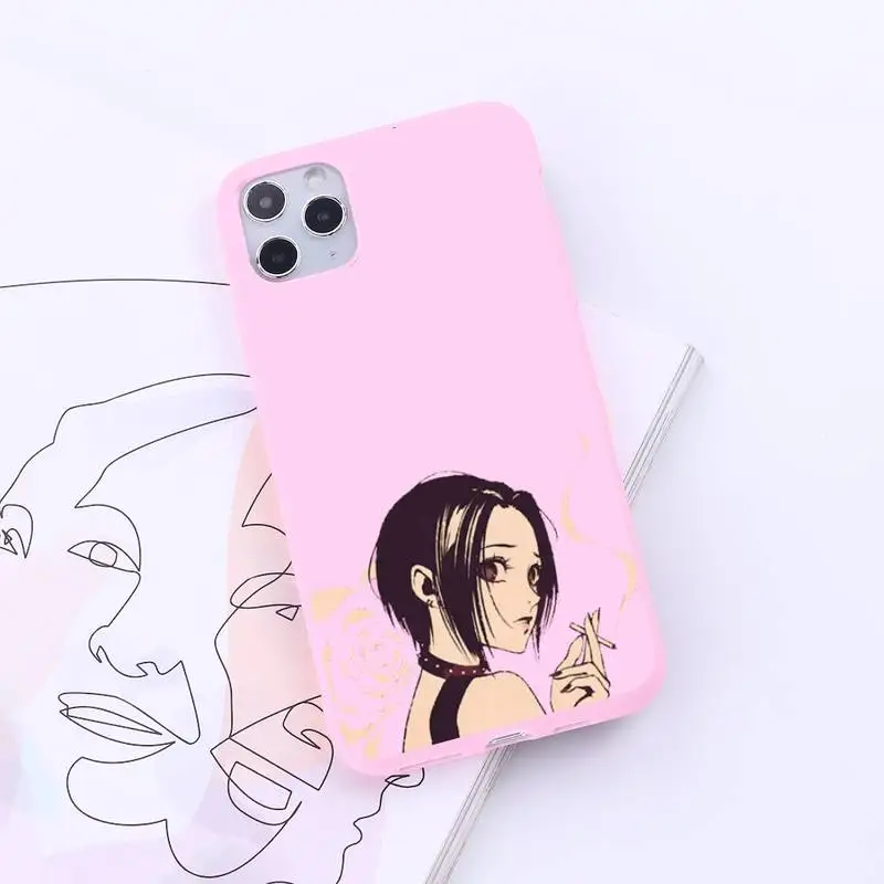 

Oosaki Nana Anime cartoon Phone Case Candy Color for iPhone 6 7 8 11 12 s mini pro X XS XR MAX Plus