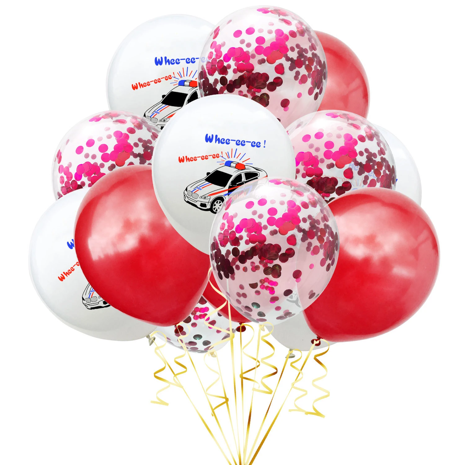 15 шт. латексные воздушные шары с конфетти в стиле мультфильма скорая помощь
