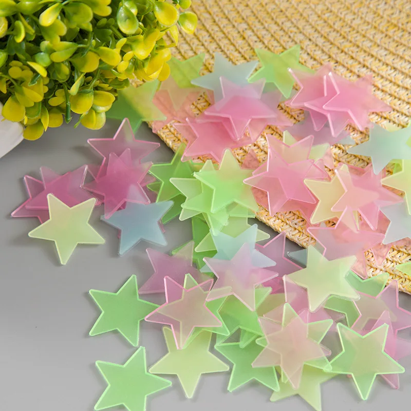 

50pcs 3D Stars Glow In The Dark Wall Stickers Luminous Fluorescent Wall Stickers for Kids Baby Room Bedroom Ceiling Home Decor