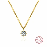 hi man 925 sterling silver exquisite single zircon sun pendant necklace women luxury shining gift jewelry
